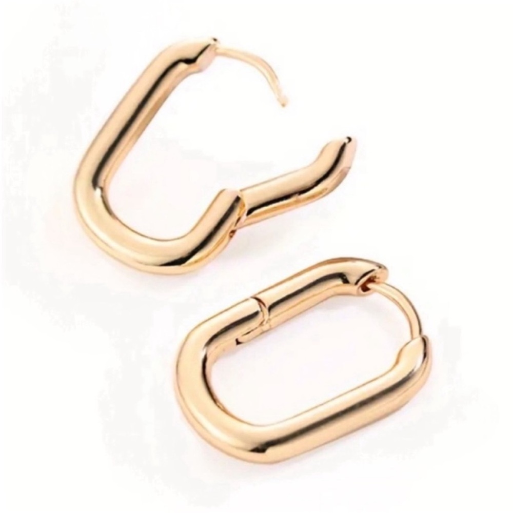 New! Cosmo Gold Plated Huggie Earrings (3016)